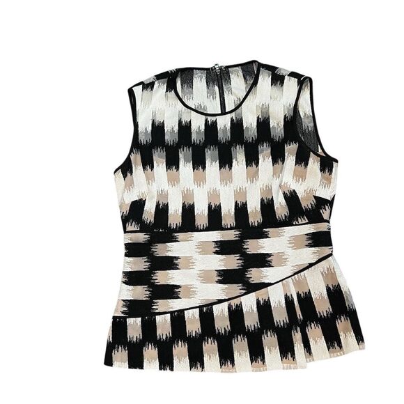 BCBG MaxAzria Women's‎ Geometric Sleeveless Blouse Multicolor Size M - Picture 1 of 6